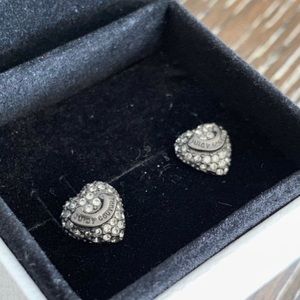 Juicy Couture Heart Rhinestone Earrings